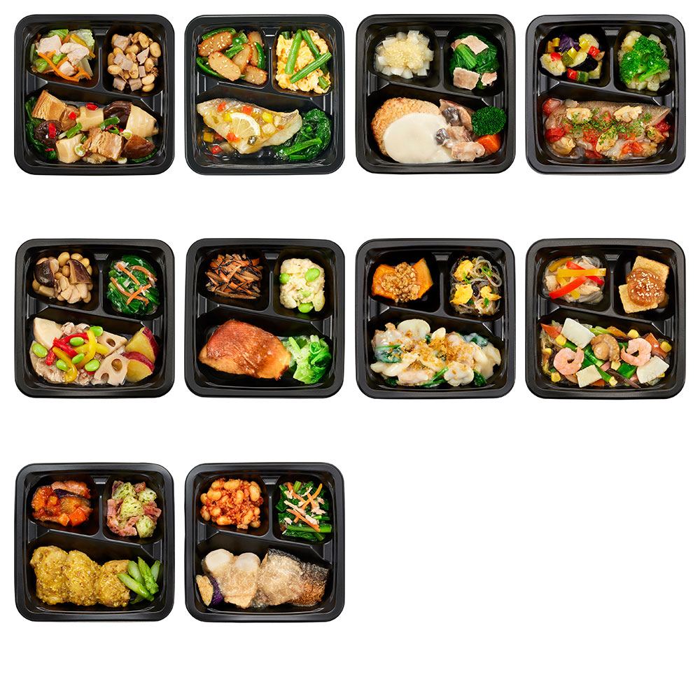 【セール対象商品】食のそよ風 プチデリカ10食 Bセット (やみつきチーズタッカルビ、タラのバター焼レモンソース、青椒肉絲など、全10種)