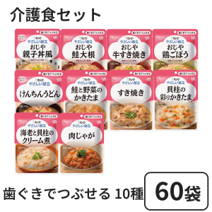 キューピー やさしい献立 歯ぐきでつぶせる 10種×6袋セット（全60袋）