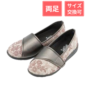 【セール対象商品】マリアンヌ製靴 SaiSai フラワープリント W940 3E 女性用 クラシックベージュ 24cm