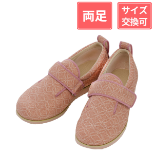 徳武産業 あゆみシューズ ダブルマジックII 雅(みやび) 3E 両足 ピンク M(22～22.5cm)
