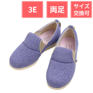 徳武産業 あゆみシューズ ゆったり簡単スリップオン 3E 両足 ラベンダー S(21.0～21.5cm)