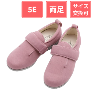 【まとめ買い割引対象】徳武産業 あゆみシューズ ダブルマジックIII 5E 両足 ピンク S(21~21.5cm)