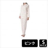 神戸生絲 楽らくパジャマ 花柄 長袖 女性用 ピンク Sサイズ
