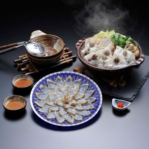 福岡「ふく太郎本部」まふく炙り刺身・ちりセット 3人前