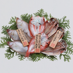 岡富商店 一夜干し詰合せ 大黒（のどぐろ えてかれい あじ）