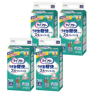【まとめ買い割引対象】ユニ・チャーム ライフリー うす型軽快パンツ LLサイズ 計72枚 (18枚×4袋)