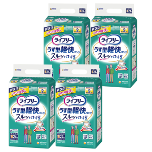 【まとめ買い割引対象】ユニ・チャーム ライフリー うす型軽快パンツ Sサイズ 計96枚 (24枚×4袋)