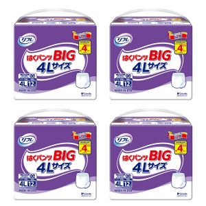 【まとめ買い割引対象】リブドゥコーポレーション リフレ はくパンツ BIG 4Lサイズ 計48枚 (12枚×4袋)