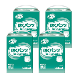 【まとめ買い割引対象】リブドゥコーポレーション リフレ はくパンツ夜用スーパー LLサイズ 計72枚 (18枚×4袋)