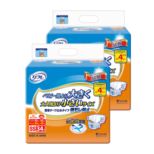 リブドゥコーポレーション リフレ 横モレ防止 簡単テープ止めタイプ SSサイズ 計68枚 (34枚×2袋)
