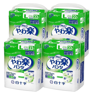 白十字 ＰＵサルバ やわ楽パンツ Lサイズ 22枚×4袋（合計88枚）