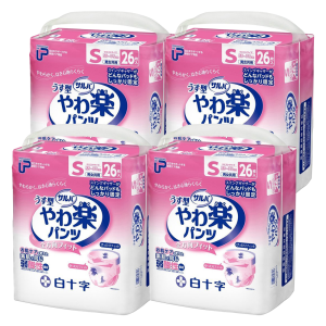 【まとめ買い割引対象】白十字 PUサルバ やわ楽パンツ Sサイズ 計104枚 (26枚×4袋)