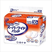 白十字 PUサルバ うす型安心スーパーワイドパッド 30枚