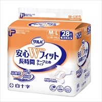 白十字 ＰＵサルバ 安心Ｗフィット テープ止めタイプ M-Lサイズ 28枚