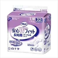 白十字 ＰＵサルバ 安心Ｗフィット テープ止めタイプ S-Mサイズ 32枚
