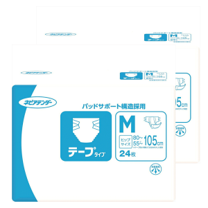 【まとめ買い割引対象】王子ネピア ネピアテンダー テープタイプ Mサイズ 計48枚 (24枚×2袋)