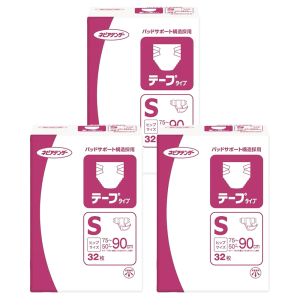 【まとめ買い割引対象】王子ネピア ネピアテンダー テープタイプ Sサイズ 計96枚 (32枚×3袋)