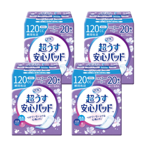 リブドゥ リフレ 安心パッド 超うす 120cc 羽なし 20枚×4袋（合計80枚）