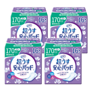 リブドゥコーポレーション リフレ 超うす安心パッド 170cc 羽なし 16枚×4袋（合計64枚）
