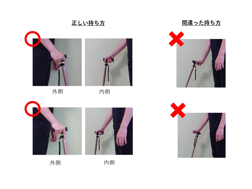 杖の正しい持ち方