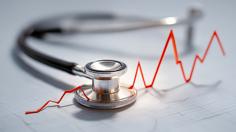 トレンドラインと聴診器