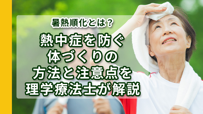 暑熱順化とは？熱中症を防ぐ体づくりの方法と注意点を理学療法士が解説