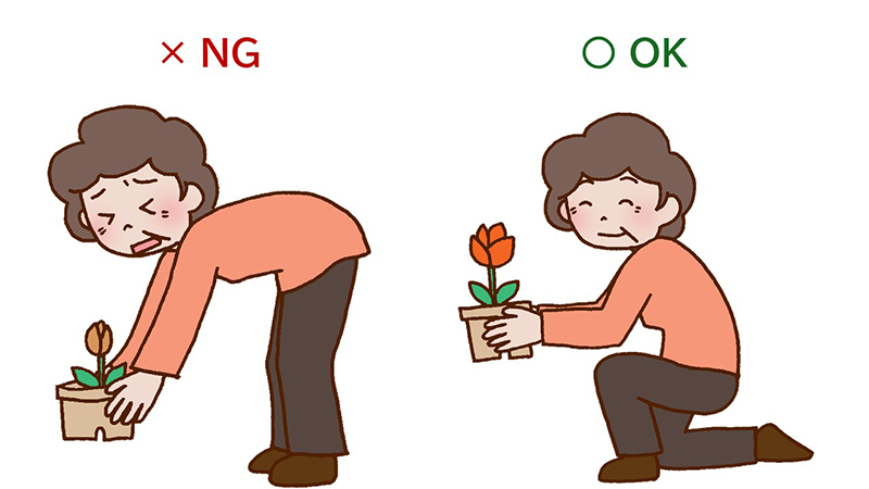 物を持ち上げる動作